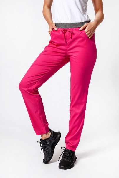 Women's Maevn Matrix Contrast scrubs set hot pink-9