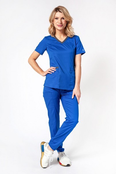 Women’s Maevn Matrix Contrast scrub top royal blue-2