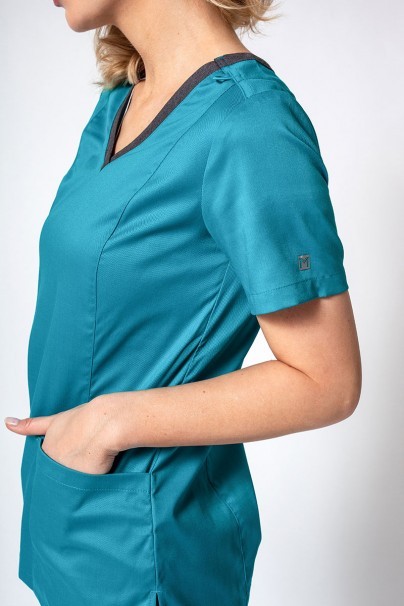 Women’s Maevn Matrix Contrast scrub top teal blue-8