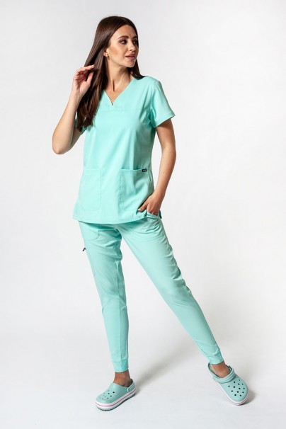 Women’s Adar Uniforms Sweetheart scrub top aqua-4