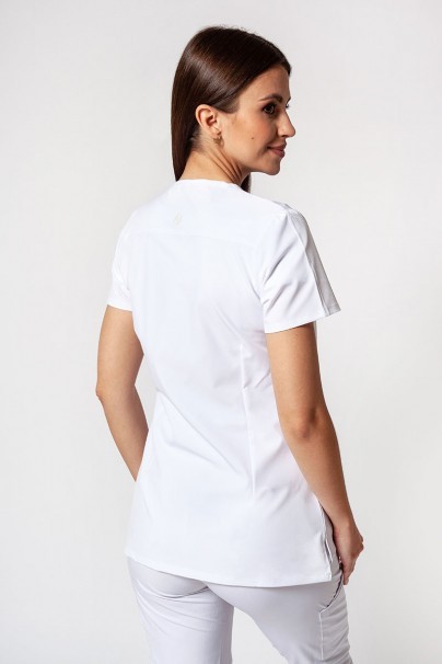Women’s Adar Uniforms Notched scrub top white-2