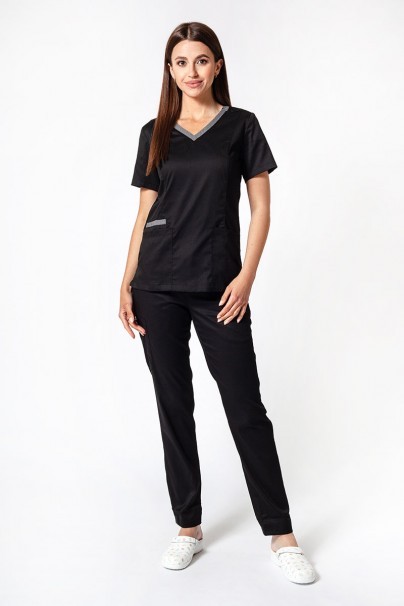 Women’s Maevn Matrix Contrast scrub top black-7