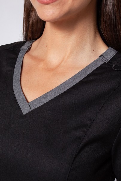 Women’s Maevn Matrix Contrast scrub top black-2