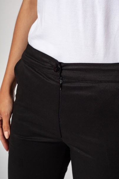 Women's Sunrise Uniforms Slim (elastic) scrub trousers black-2