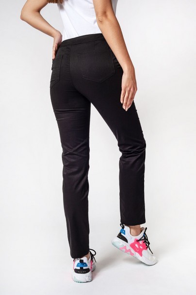 Women's Sunrise Uniforms Slim (elastic) scrub trousers black-1