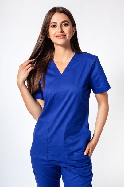 Women's Sunrise Uniforms Active III scrubs set (Bloom top, Air trousers) galaxy blue-2