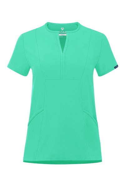 Women’s Adar Uniforms Notched scrub top sea glass-8