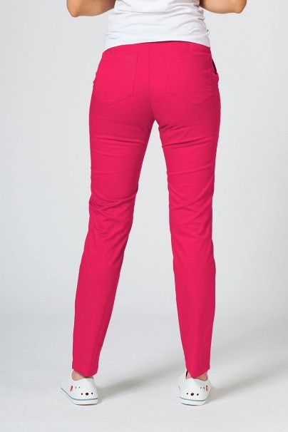 Women's Sunrise Uniforms Slim (elastic) scrub trousers raspberry-2