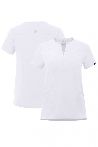 Women’s Adar Uniforms Notched scrub top white-8