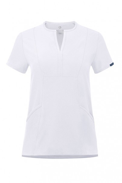 Women’s Adar Uniforms Notched scrub top white-7