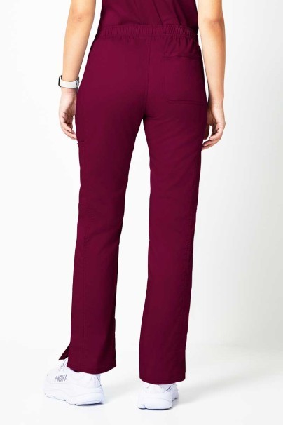 Women's Cherokee Revolution Flare Leg scrub trousers wine