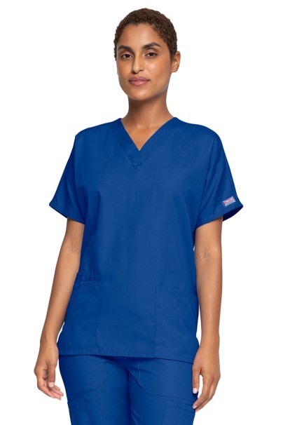 Women's Cherokee Originals scrubs set (V-neck top, N.Rise trousers) galaxy blue-2