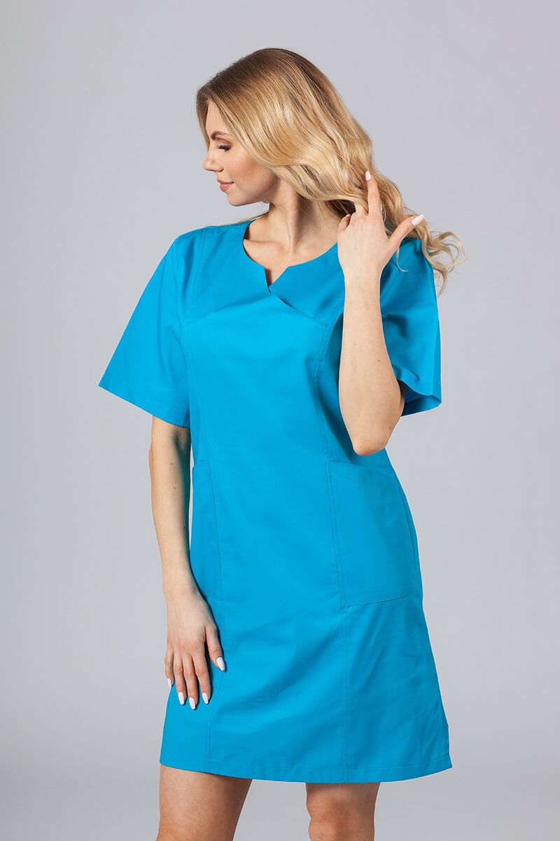 Women’s Sunrise Uniforms classic scrub dress turquoise