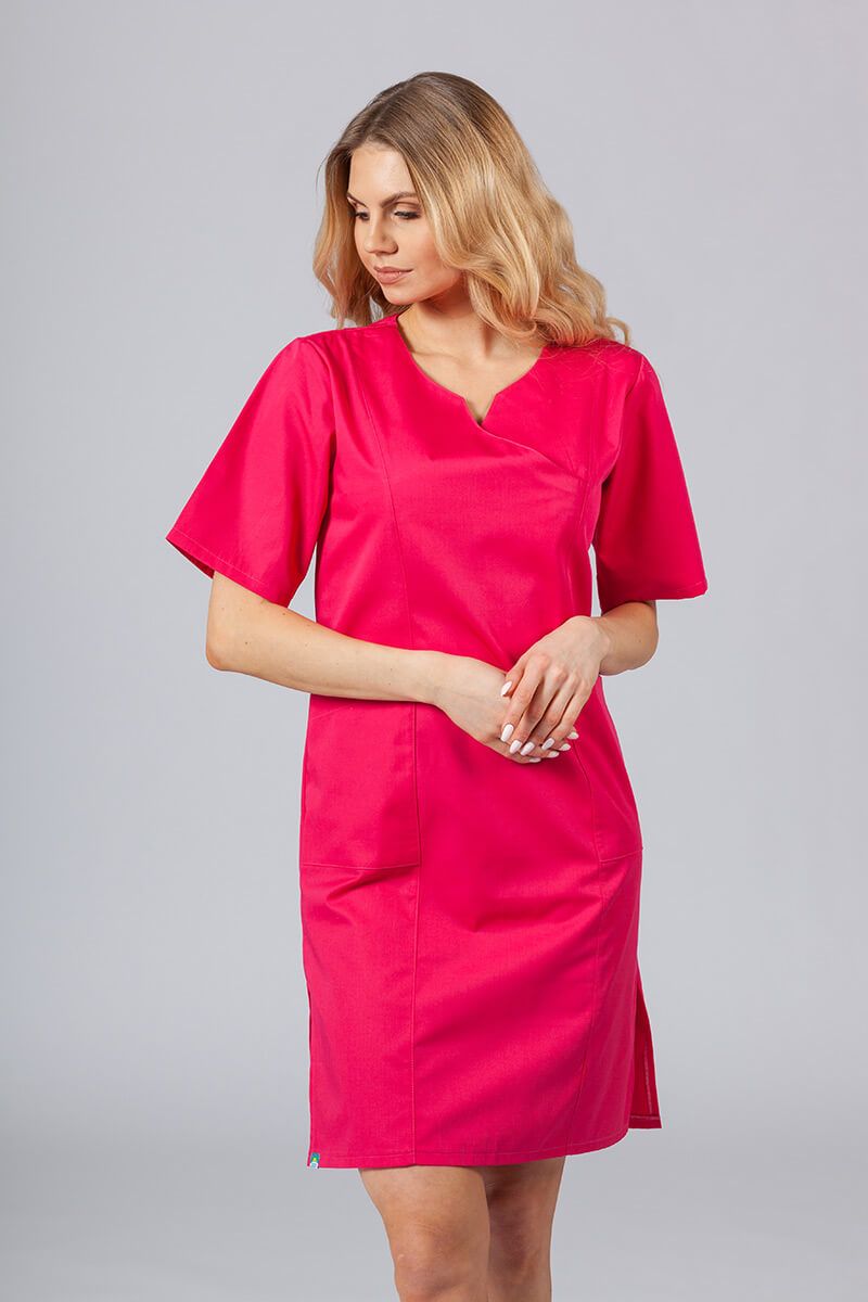 Women’s Sunrise Uniforms classic scrub dress raspberry
