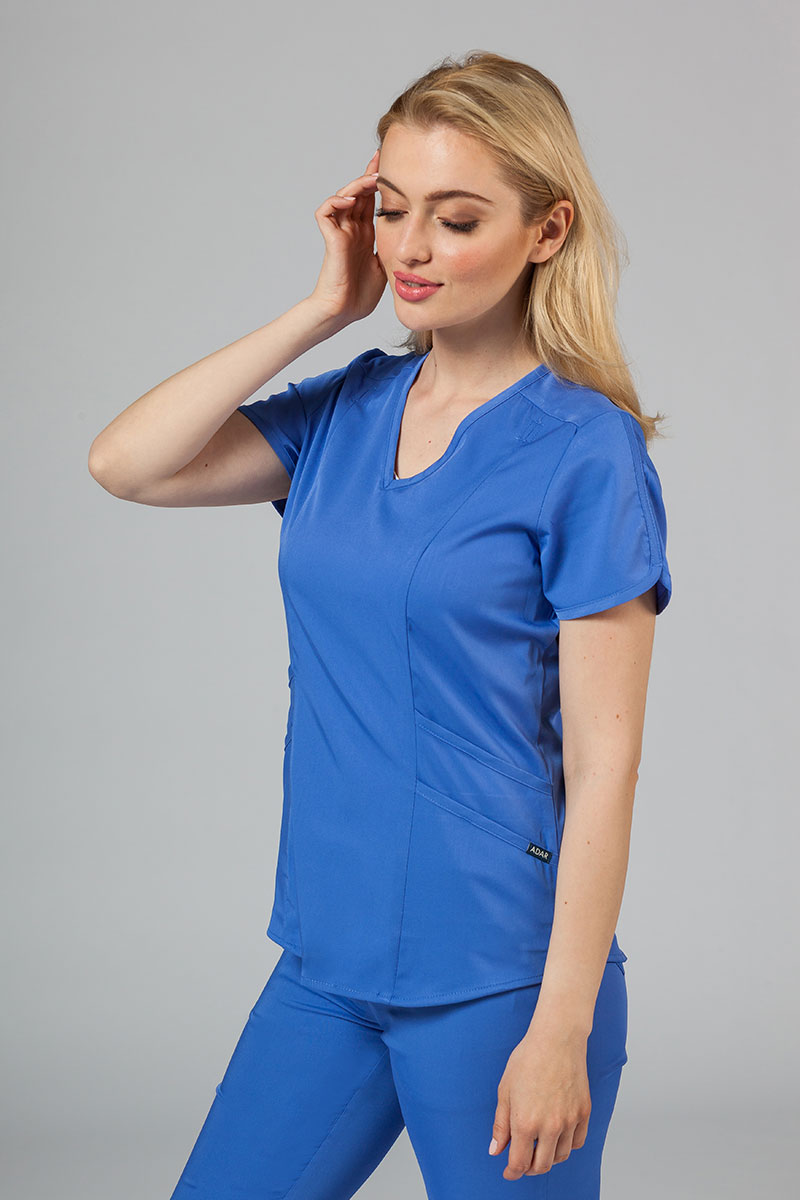 Women’s Adar Uniforms Modern scrub top ceil blue