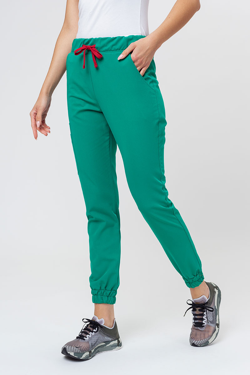 Women's Sunrise Uniforms Premium Chill jogger scrub trousers green