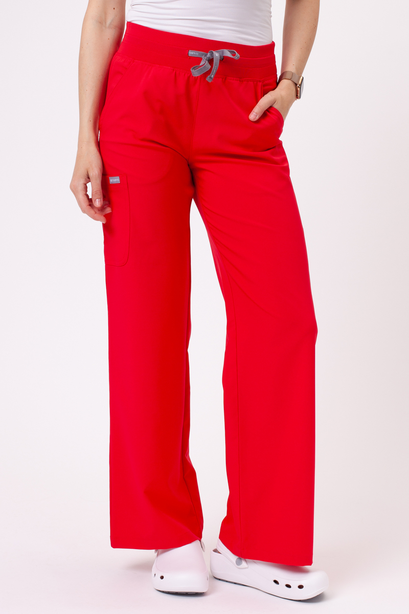 Women's Maevn Momentum Wide Leg scrub trousers red