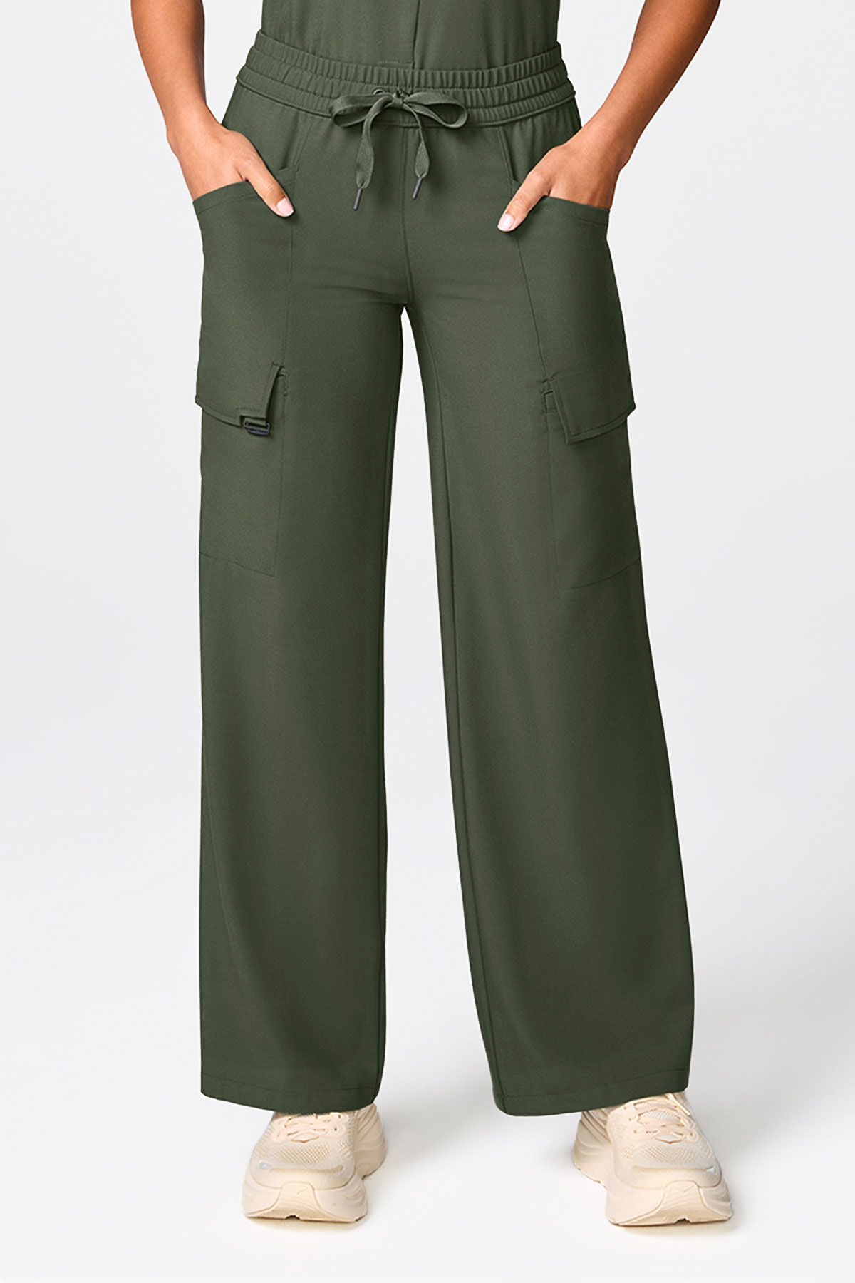 Women's Healing Hands Quest Wide Leg scrub trousers olive