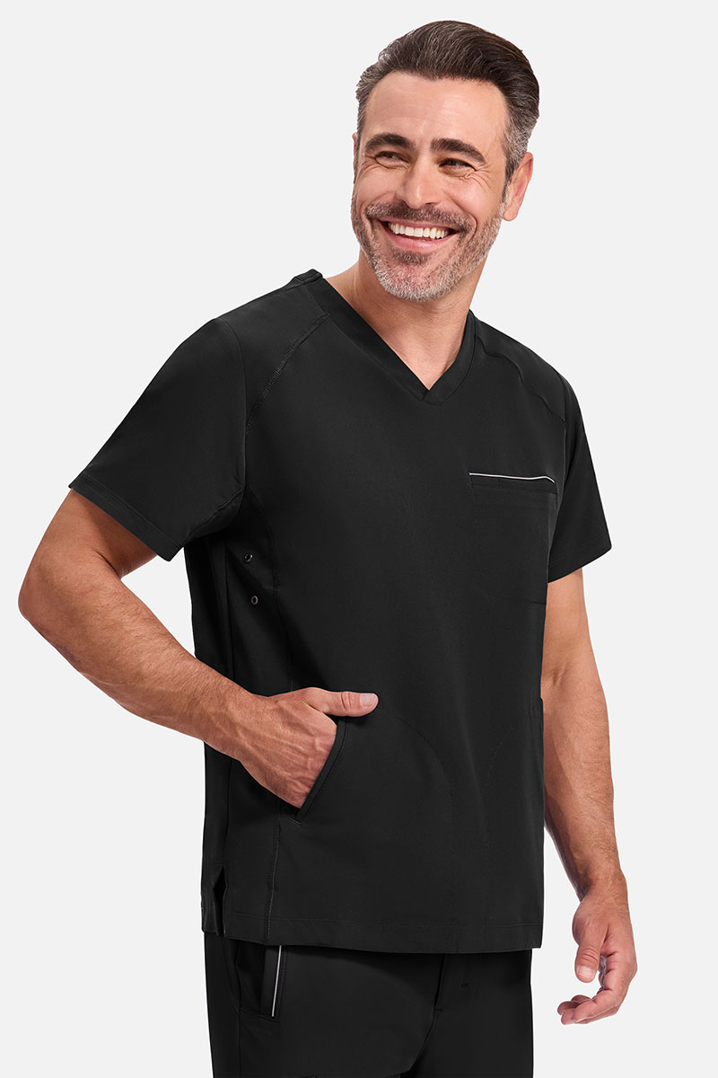 Men's Healing Hands Steven scrub top black