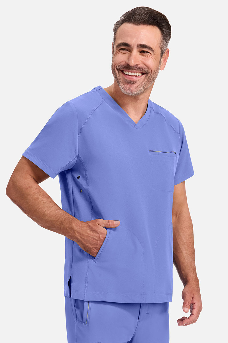 Men's Healing Hands Steven scrub top ciel blue
