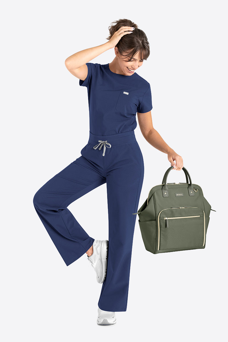 Women's Maevn Momentum Round scrubs set navy