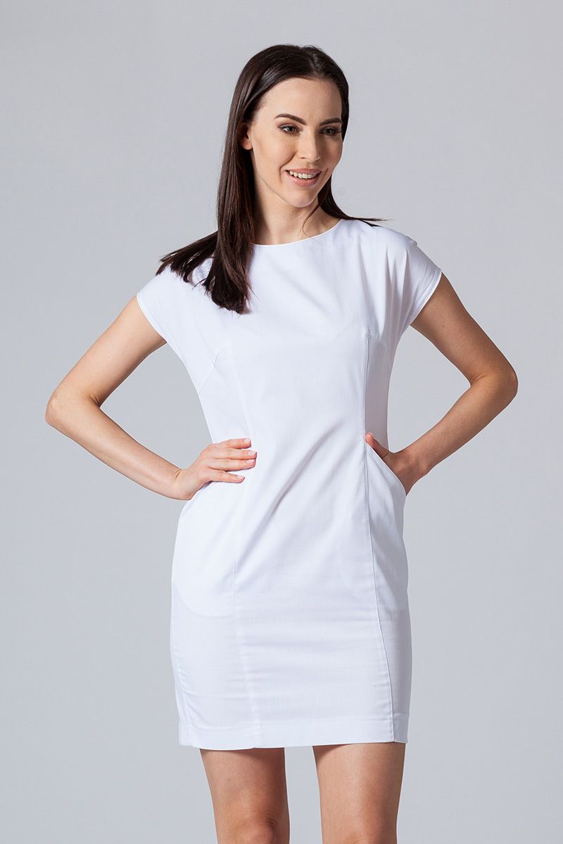 Women's Sunrise Uniforms Elite scrub dress white