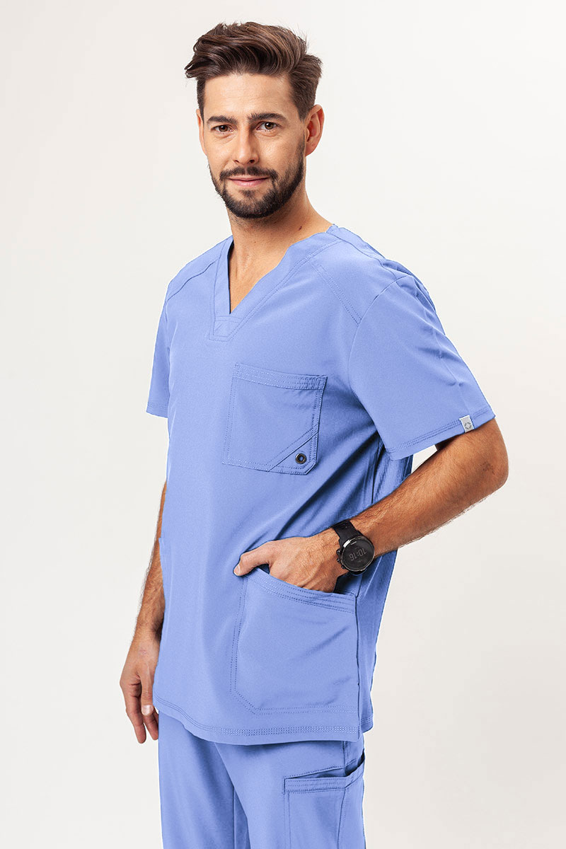 Men’s Cherokee Infinity V-neck scrub top ciel blue