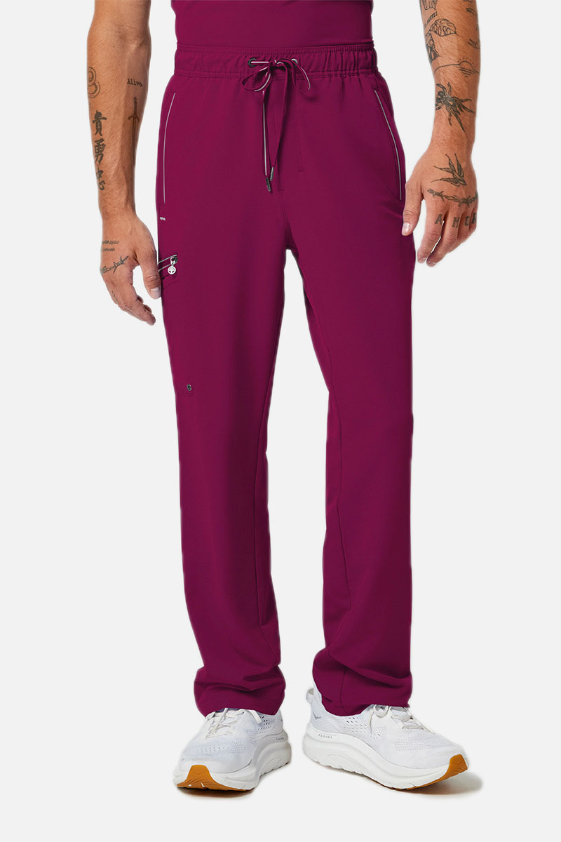Men's Healing Hands Noah scrub trousers wine