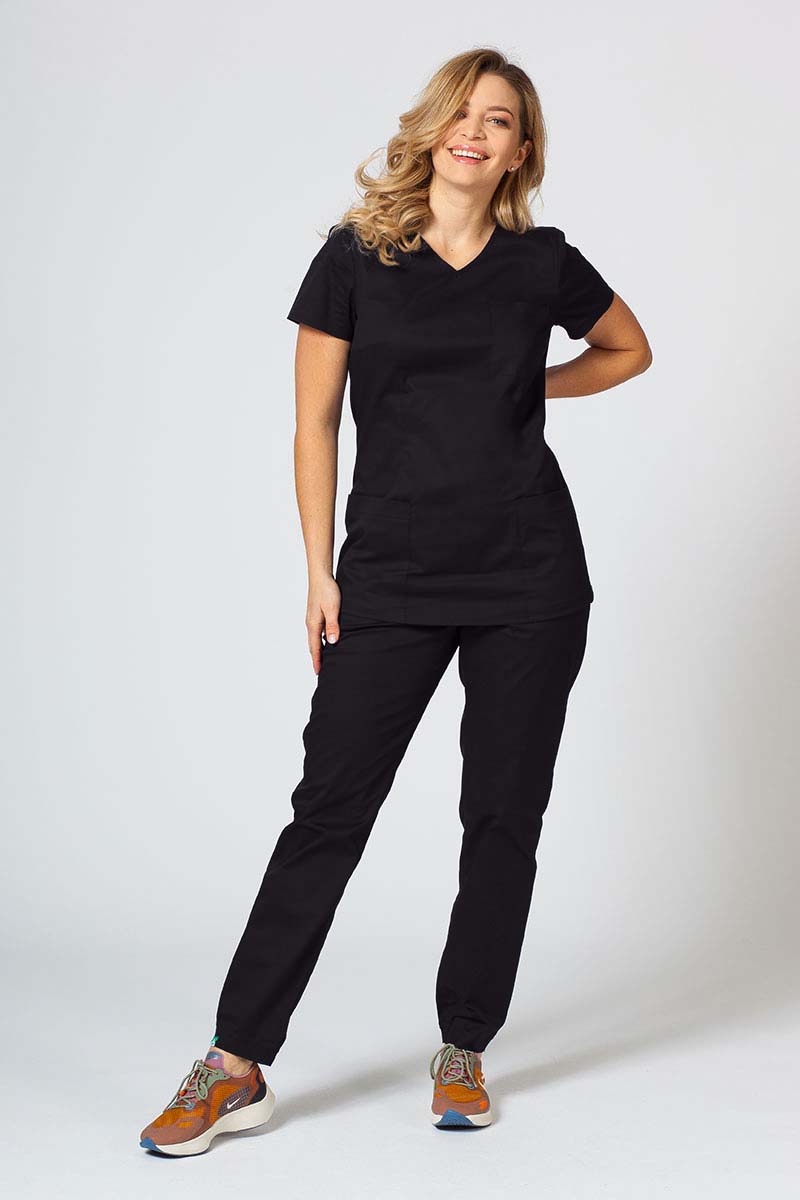 Women's Sunrise Uniforms Active II scrubs set (Fit top, Loose trousers) black