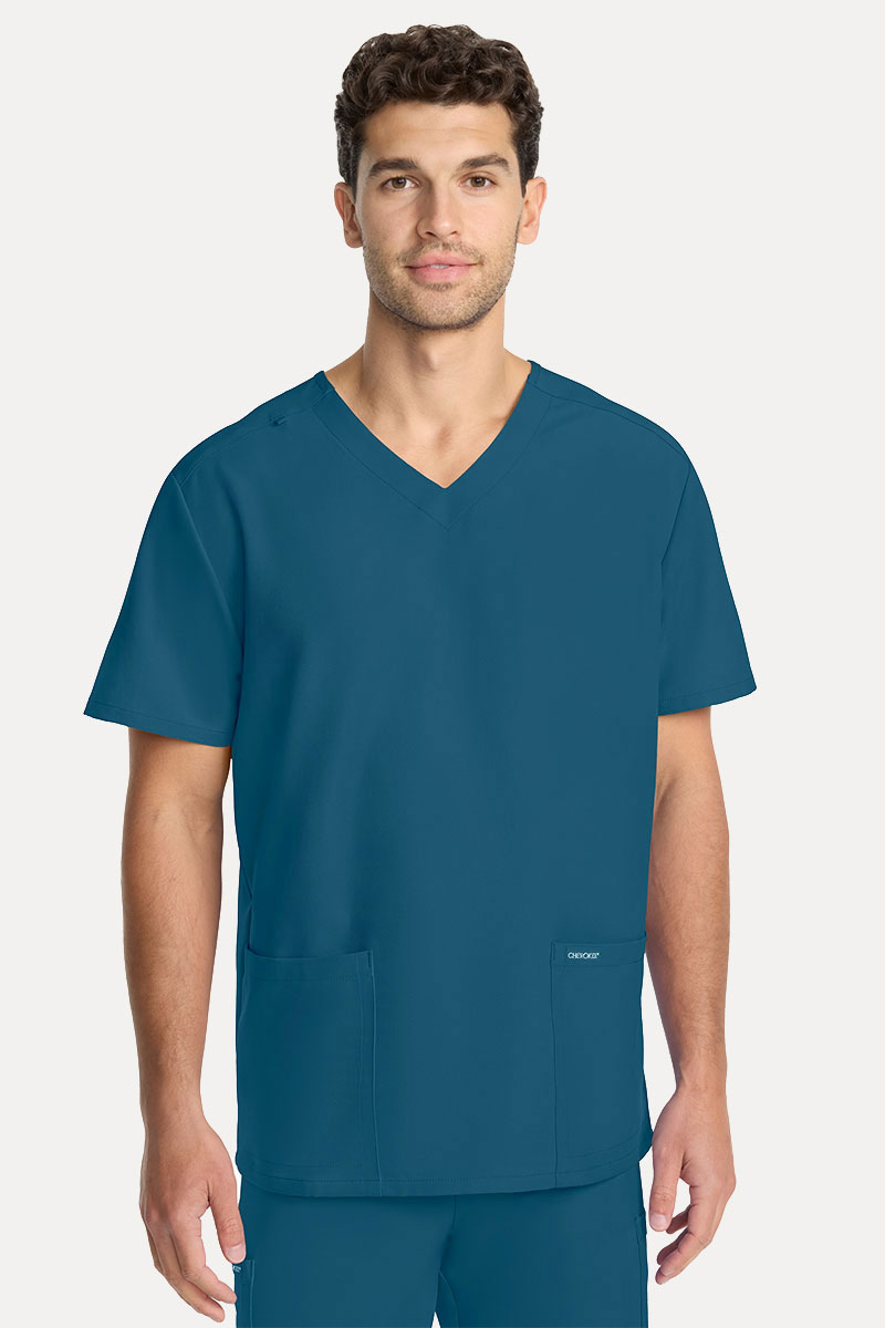Men's Cherokee Ultra V-neck Scrub top caribbean