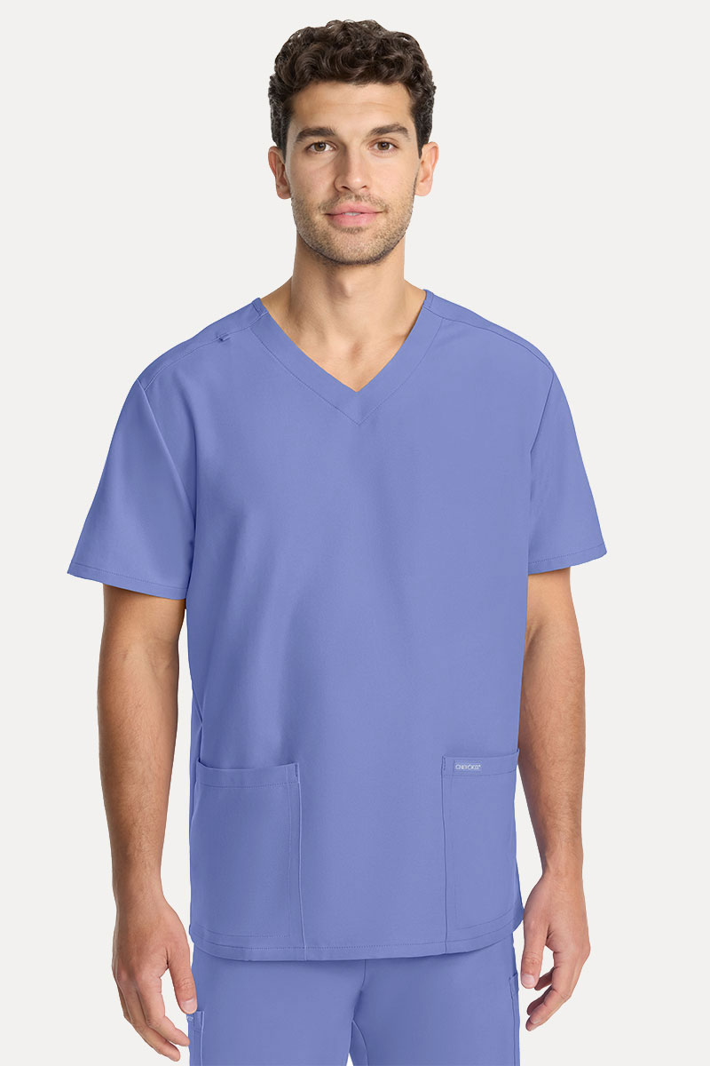 Men's Cherokee Ultra V-neck Scrub top ceil blue