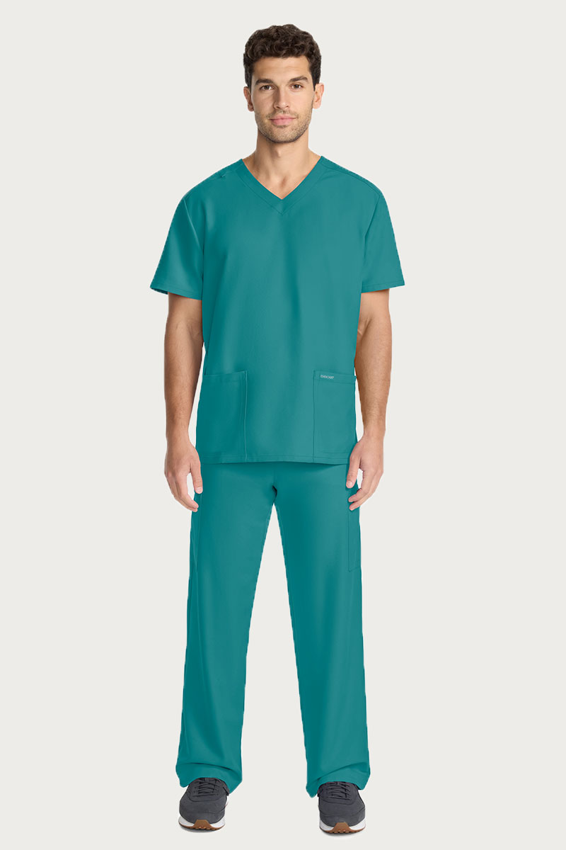 Men's Cherokee Ultra Cargo Scrub Set teal blue