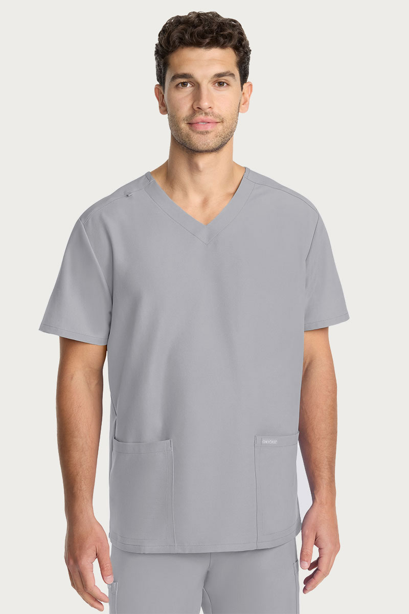 Men's Cherokee Ultra V-neck Scrub top grey