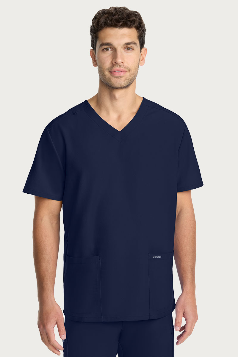 Men's Cherokee Ultra V-neck Scrub top navy
