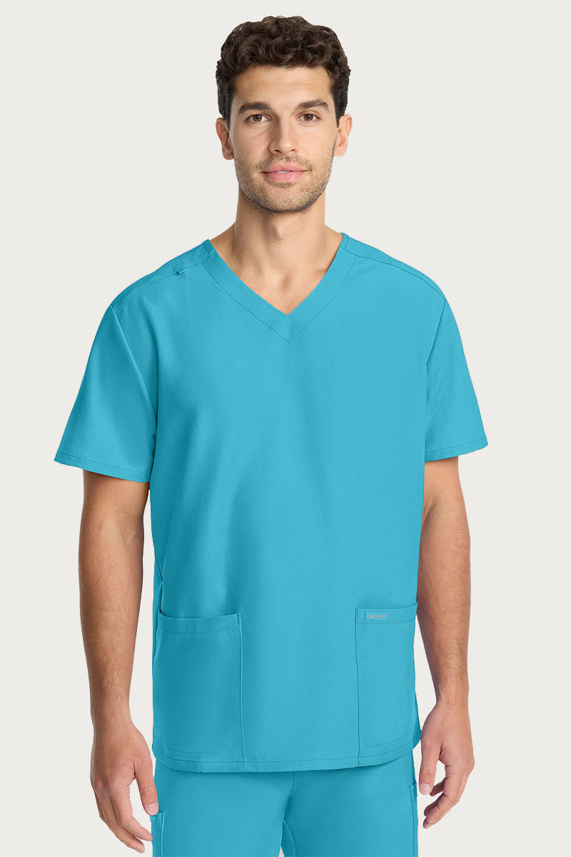 Men's Cherokee Ultra V-neck Scrub top turquoise