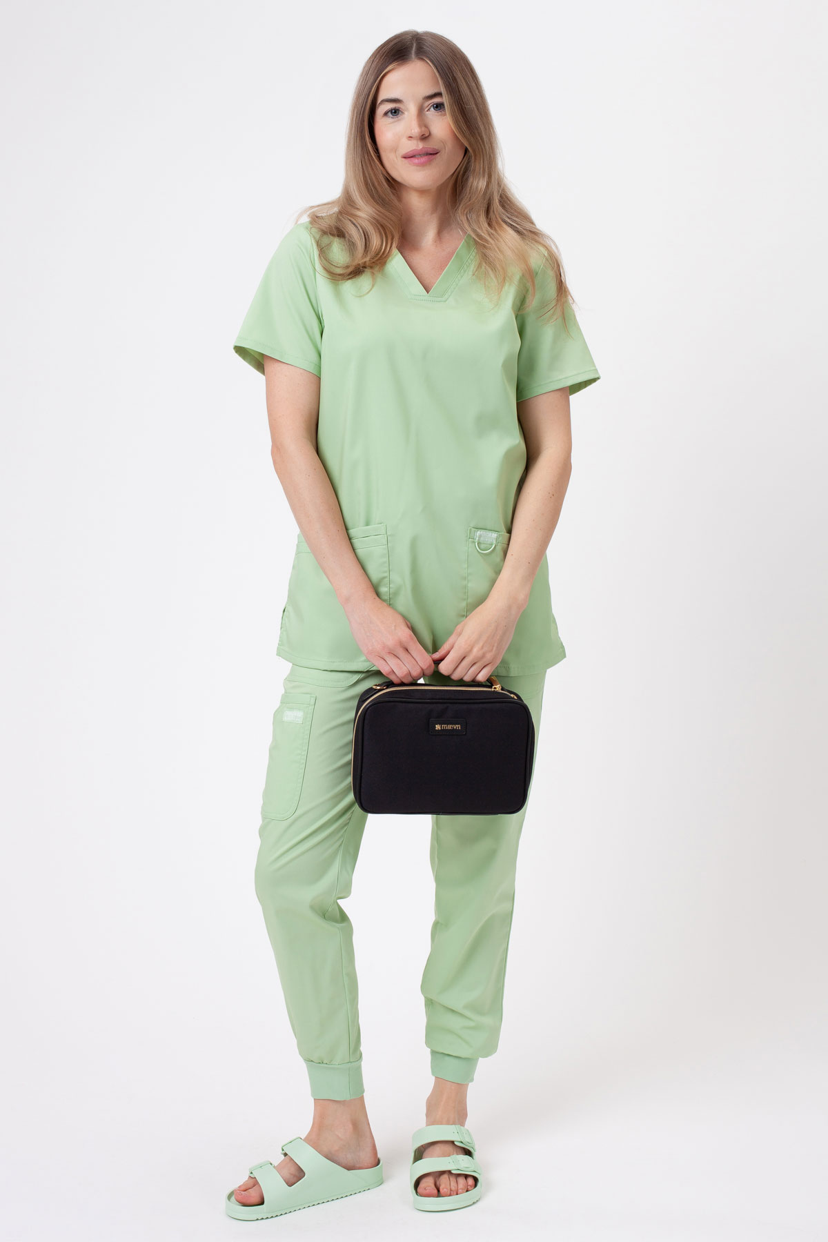 Women's Cherokee Revolution Soft scrubs set pistachio
