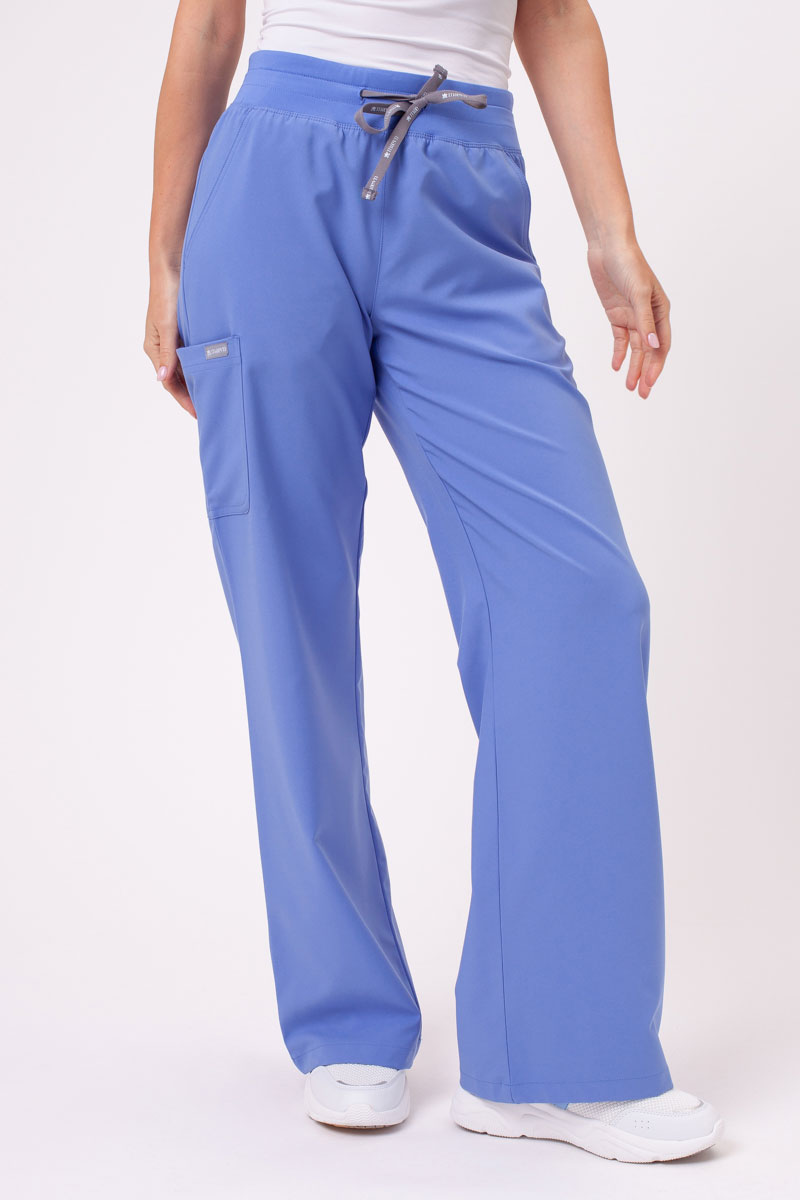 Women's Maevn Momentum Wide Leg scrub trousers ciel blue