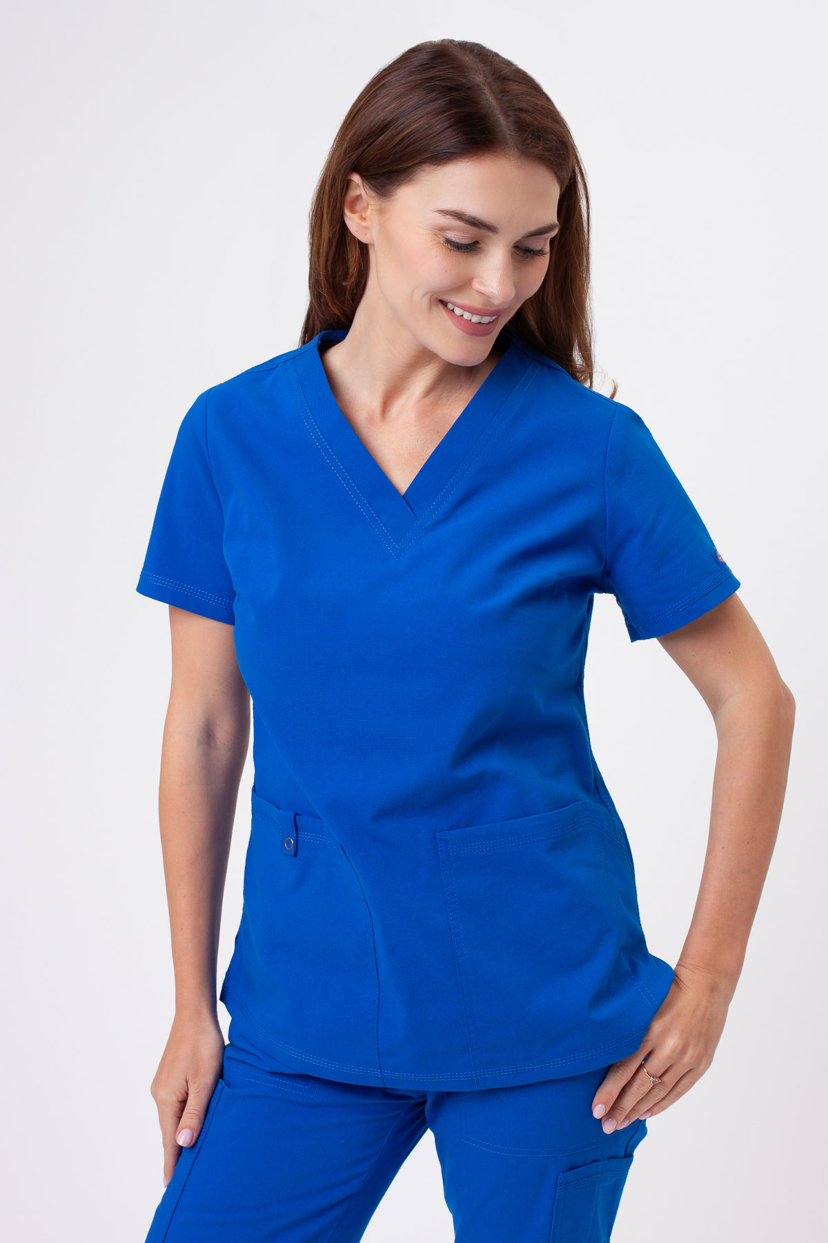 Women’s Dickies Forge V-neck scrub top royal blue
