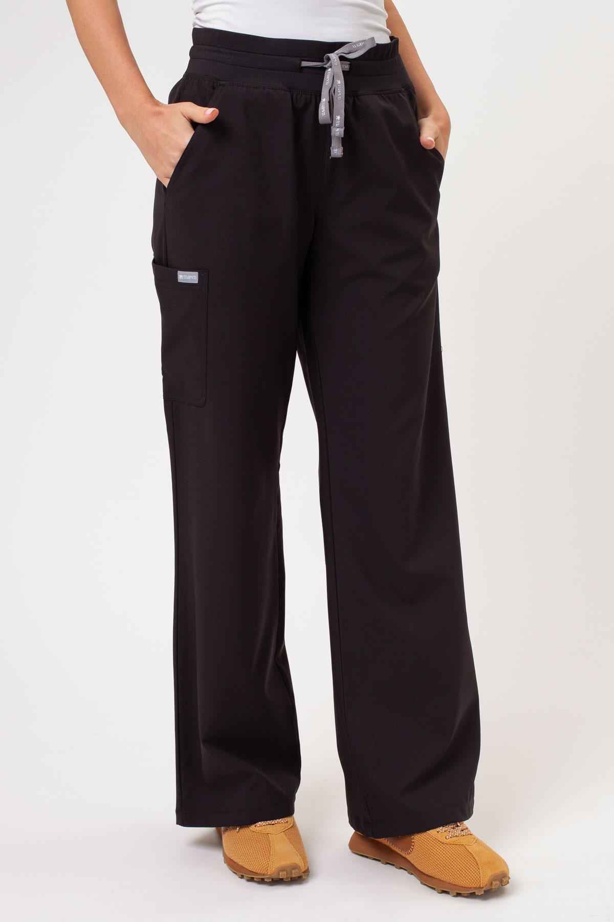 Women's Maevn Momentum Wide Leg scrub trousers black