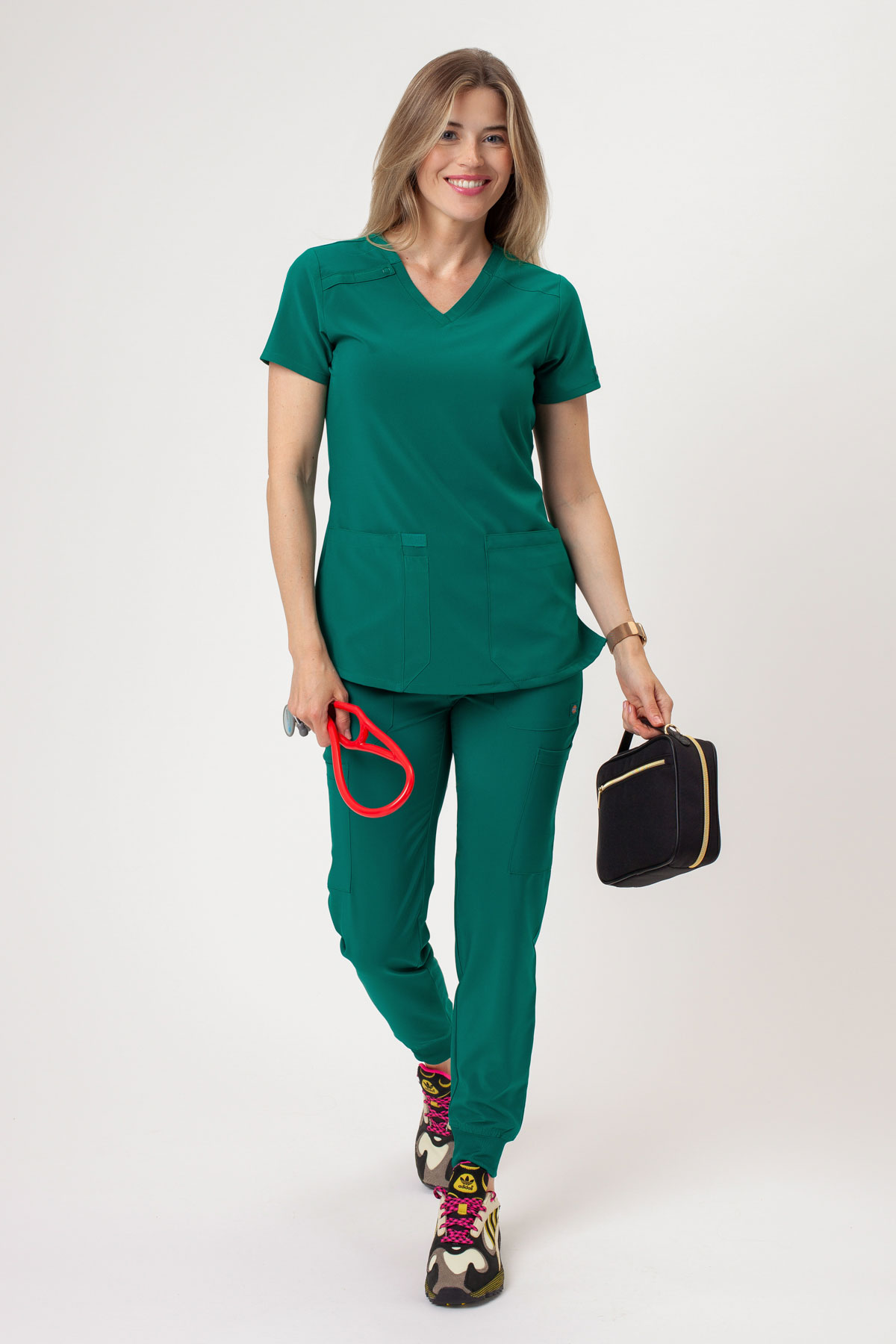Women's Dickies EDS Essentials Jogger scrubs set hunter green