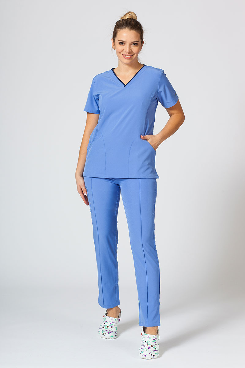 Women's Maevn Matrix Impulse Stylish scrubs set ceil blue