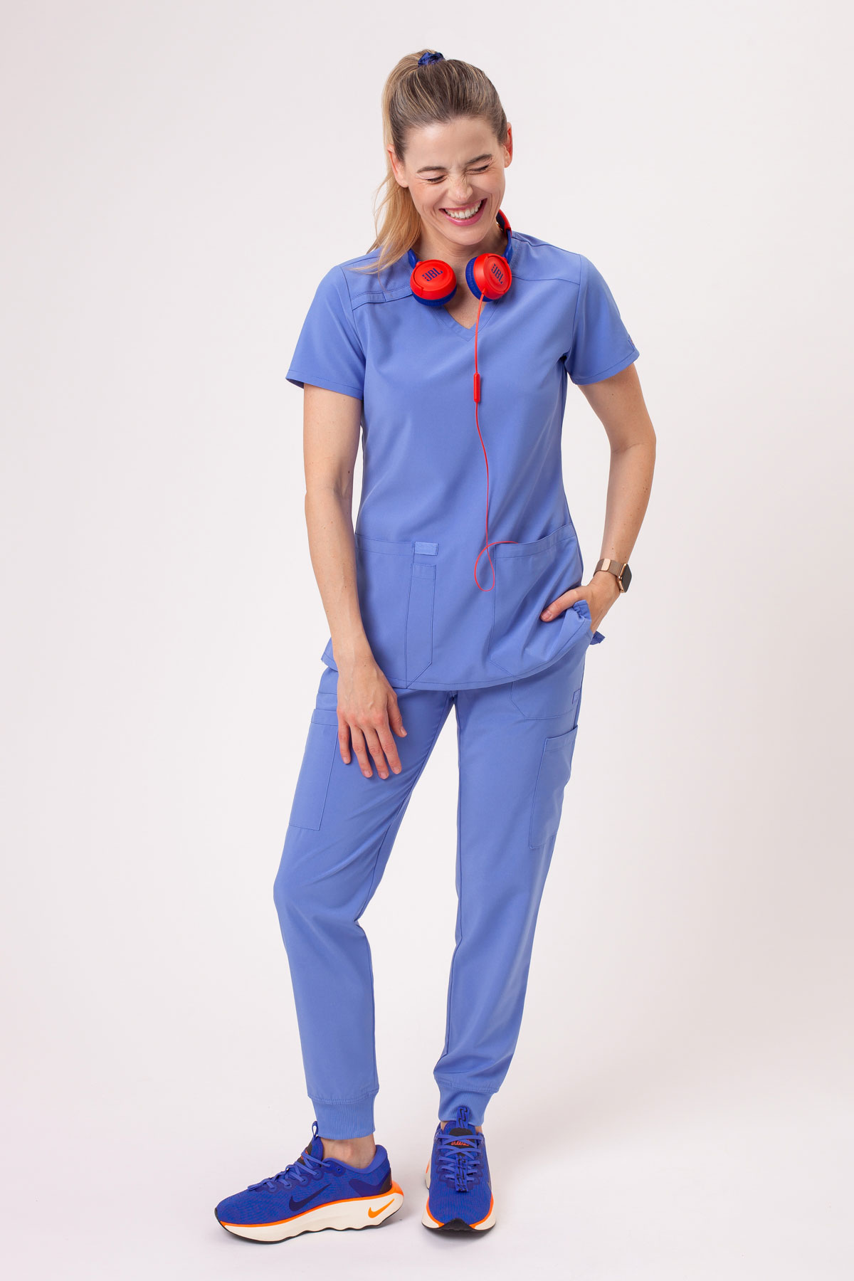 Women's Dickies EDS Essentials Jogger scrubs set ciel blue