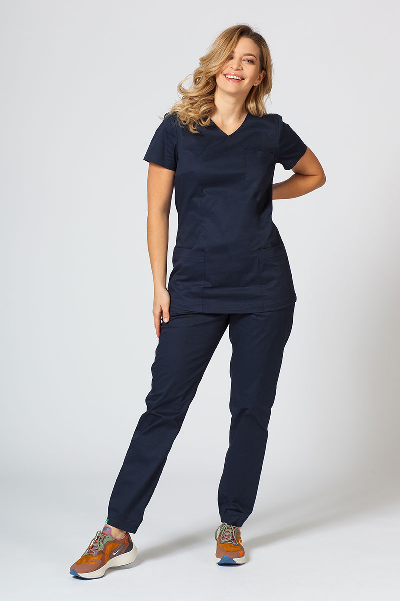 Women's Sunrise Uniforms Active II scrubs set (Fit top, Loose trousers) true navy