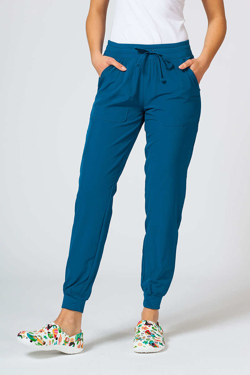 Women's Maevn Matrix Impulse jogger scrub trousers caribbean blue