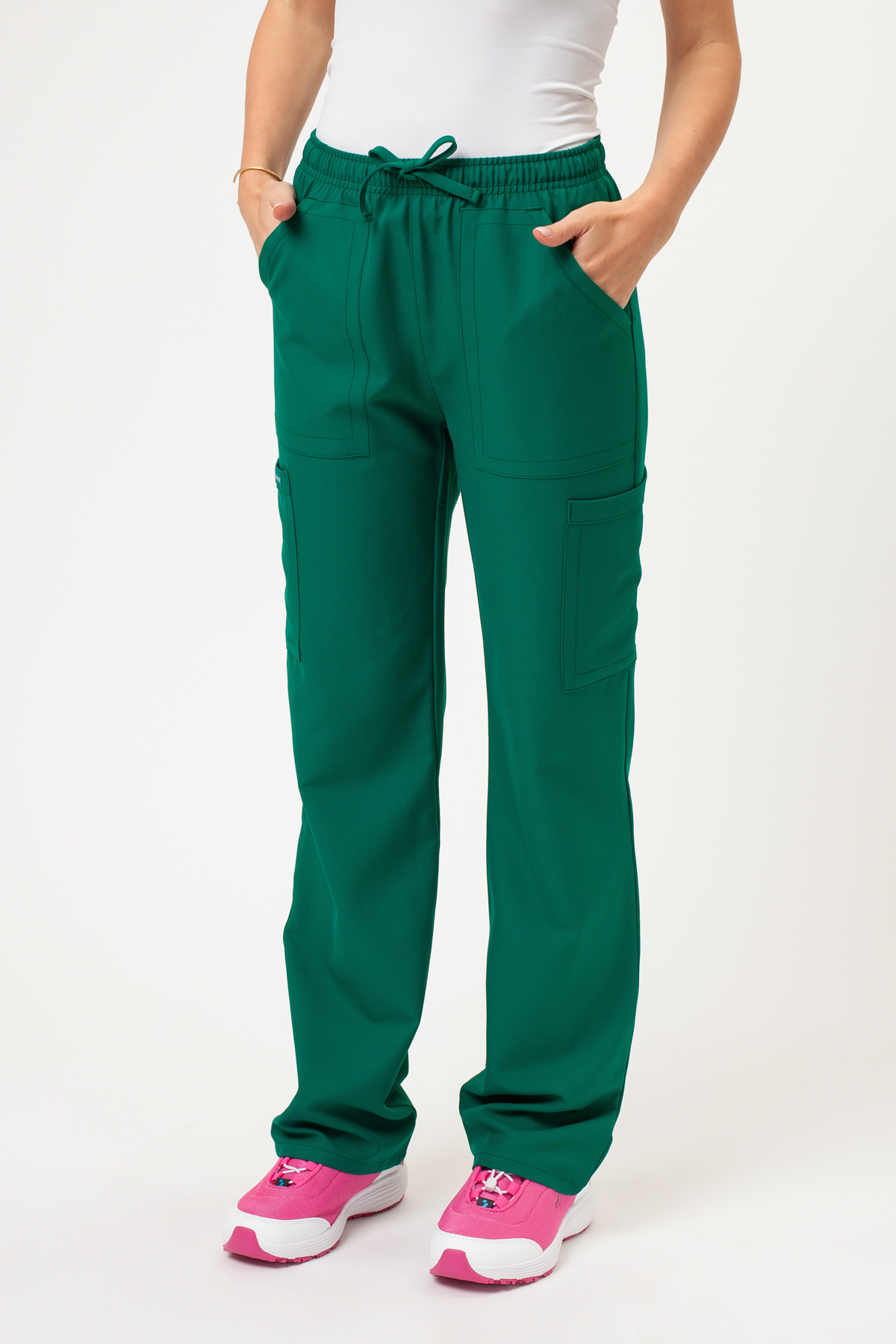 Women's Cherokee Ultra Cargo scrub trousers hunter green
