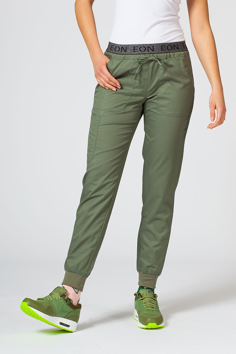 Women's Maevn EON Sporty & Comfy jogger scrub trousers olive