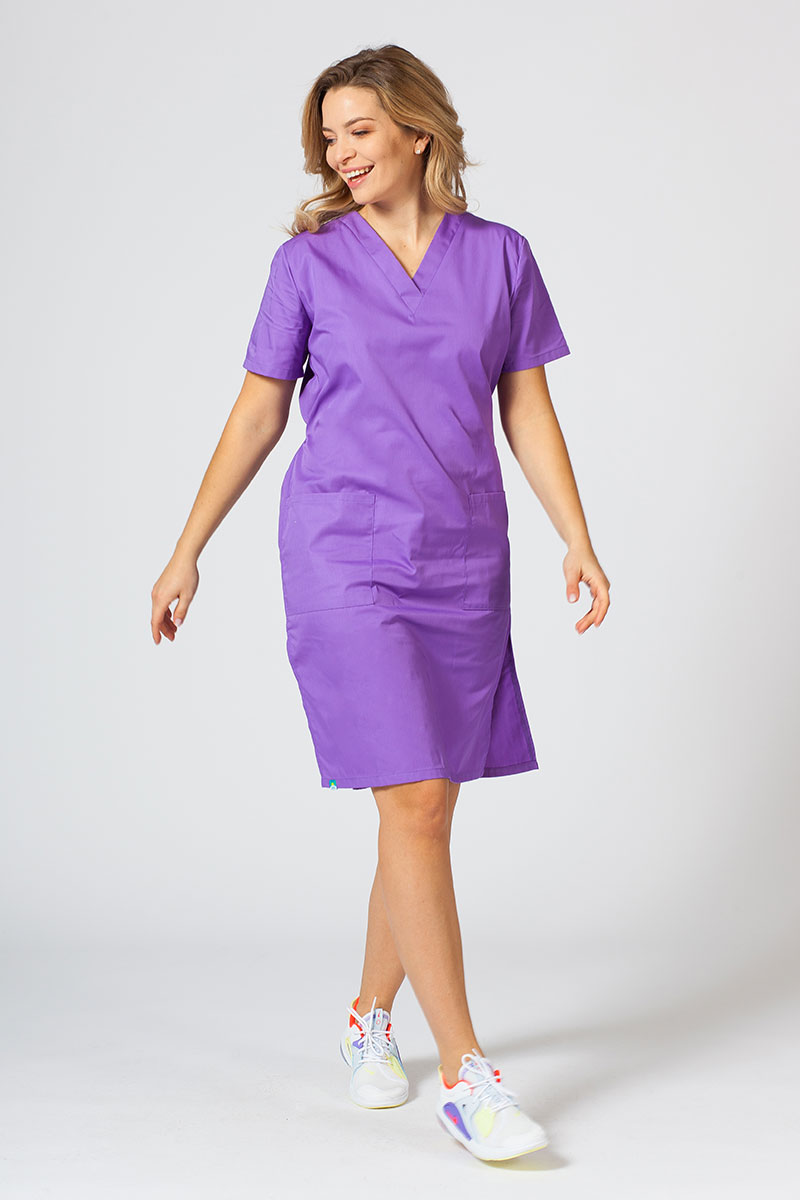 Women’s Sunrise Uniforms straight scrub dress violet