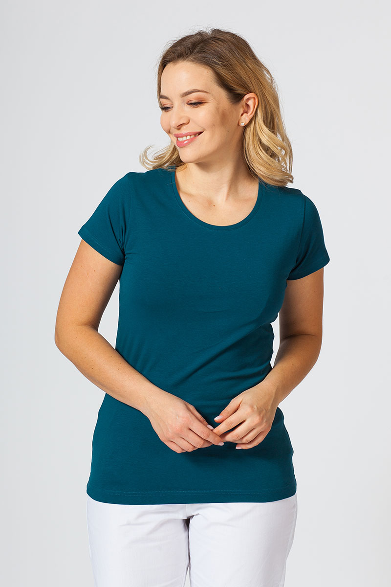 Women’s Malfini t-shirt with short sleeve petrol blue