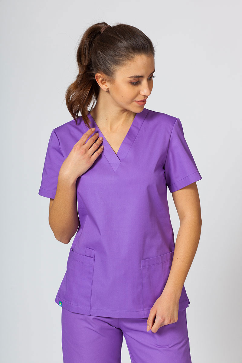 Women's Sunrise Uniforms Basic Light scrub top violet