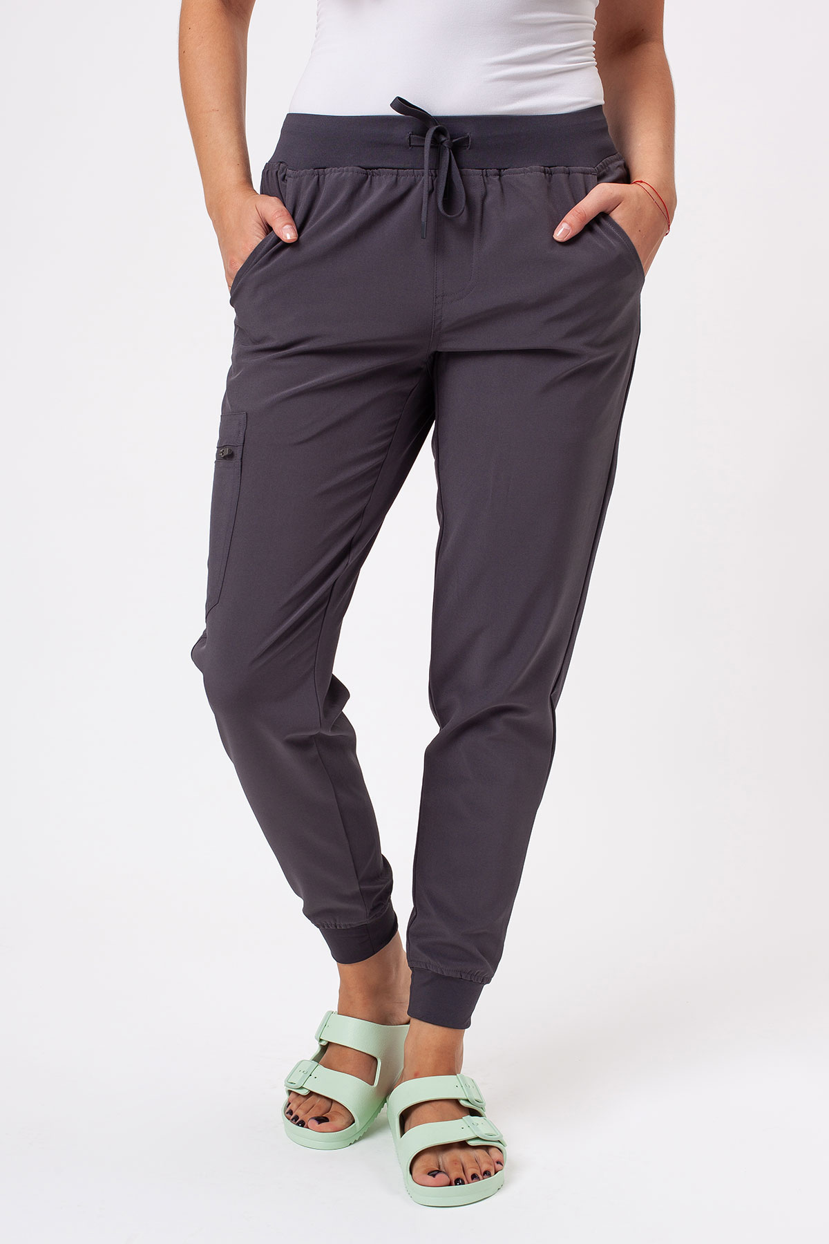 Women's Sunrise Move Go scrub trousers pewter